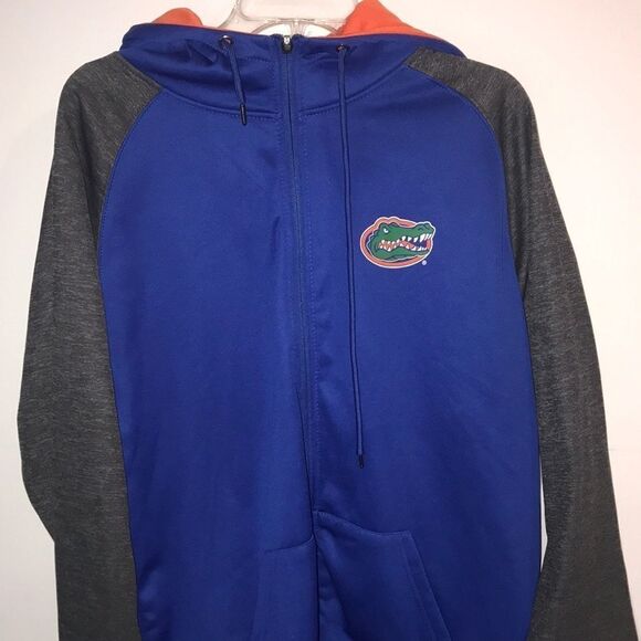 Colosseum Men's Blue Gray Hooded Zip Up Jacket Size Large - Picture 1 of 6